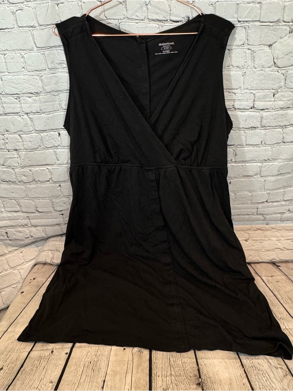 Motherhood Maternity Black Nursing Gown